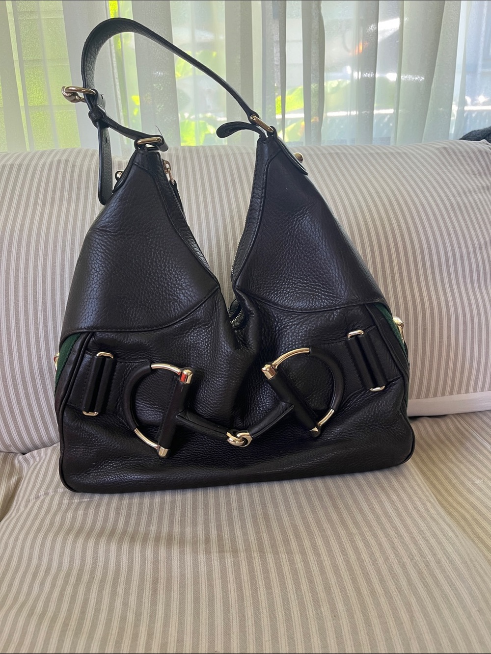 Gucci Brown Heritage Hobo Bag